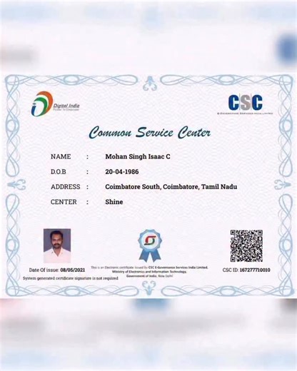 C.MOHANSINGH B.E., on Instagram: "Csc license"