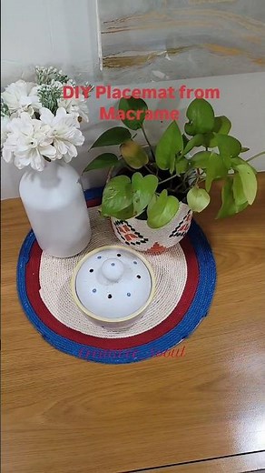 DIY Placemat from Macrame#artandcraft#art#diy