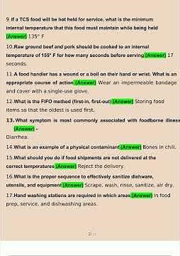 ServSafe Manager Practice Exam Questions and Answers 20252026 Verified Answers5160