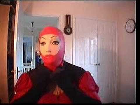 Female Mask and Red Goth Dress - Part 05