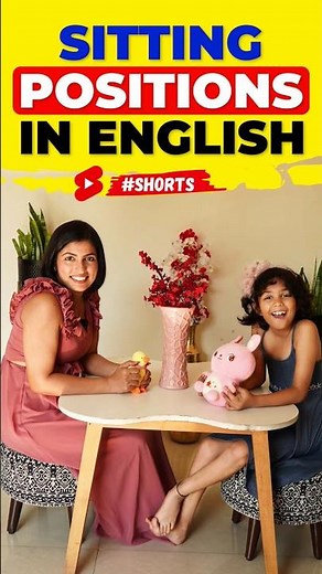 Sitting🧘 Positions in English | Learn Preposition | Kanchan English Connection #shorts