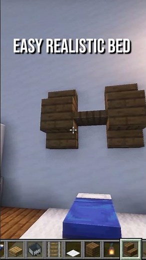 Easy Realistic Bed Tutorial #minecraft #minecraftguide #minecrafthowto #minecrafttutorial #redstone