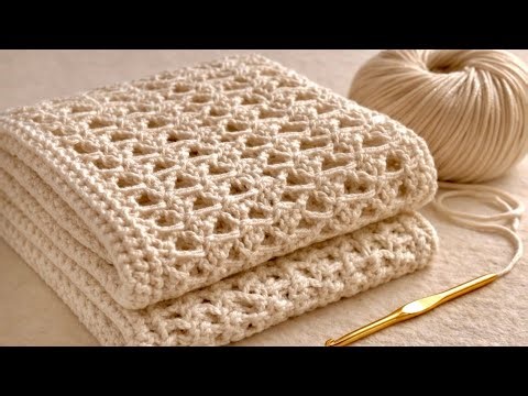 Easy Crochet Stitch for Beginners 🧶 Beautiful Pattern for Baby Blankets, Shawls & More