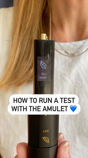 Allergy Amulet on Instagram: "How to run a test on your Amulet! 🕺 Let our Founder & CEO, Abi, show you how it's done. We can't wait to ship out our first Amulets to you oh-so-soon! 💙"