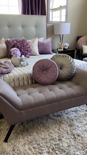 Grey and Purple Master Bedroom Decor Ideas