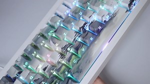 Sunzit PBT Keycaps - Side Print Keycaps 75 Percent, Shine Through Custom Key caps, Japanese Keycap Set Dye Sub & Double Shot, 135 Keys Cherry Profile Keyboard Keycap for Mechanical Keyboard