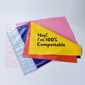 [Hot Item] 100% Compostable Self Seal Parcel Delivery Mailer Express Shipping Envelope Poly Plastic Biodegradable Courier Mailing Bag for Clothing Gift Packing