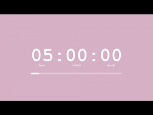 5 Hour Timer 🐰/ Pastel Pink Vibe Aura 🌸/ No Music Countdown