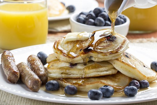 Blueberry Cream Cheese Pancakes