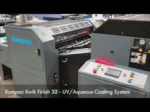Kompac Kwik Finish 32 - UV & Aqueous Coating Machinery for Flood and Spot Coating