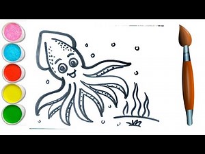 How to Draw octopus step by Step for beginners | Octopus drawing for kids | Kids drawing Coloring