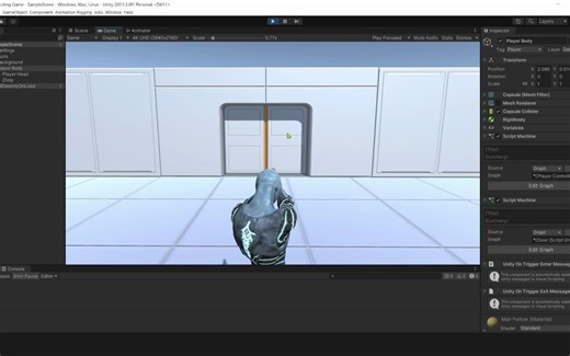 unity的visual scripting制作第一人称设计游戏【五】