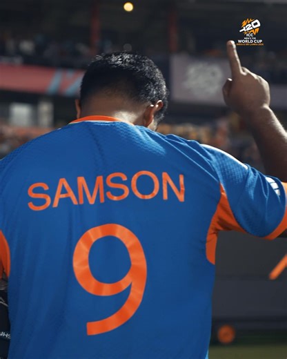 𝐒𝐚𝐧𝐣𝐮 𝐒𝐩𝐞𝐜𝐢𝐚𝐥 𝐒𝐚𝐦𝐬𝐨𝐧 🫡 Watch him in action in the #T20WorldCup semi-final against England, tournament broadcast details 👉 https://www.icc-cricket.com/tournaments/mens-t20-world-cup-2026/news/all-the-broadcast-details-for-icc-men-s-t20-world-cup-2026 | ICC - International Cricket Council