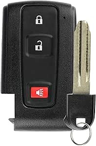 KeylessOption Keyless Entry Remote Car Key Fob Control 3-Button Smart Proximity Replacement for 2004-2009 Toyota Prius (MOZB31EG, 89994-47061, 89994-47060, 89994-47091)