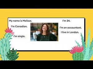 Present Simple Verb to Be - Talk or Write about about Yourself