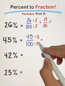 Percent to Fraction: The Quick and Easy Conversion Trick! | Prof D