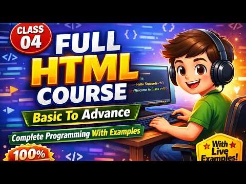 Welcome to Class 04 – Full HTML Course (Basic To Advance) 💻🔥