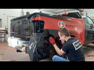 How to Wrap a Full Truck Box side with one person.