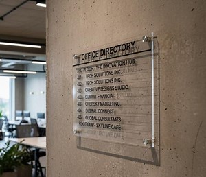 Custom Acrylic Office Directory Sign, Modern Business Lobby Signage - Etsy