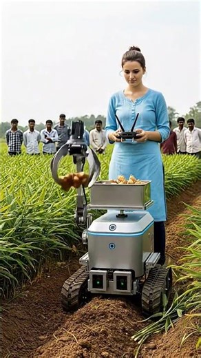 Ginger harvesting process using a remote-controlled robot