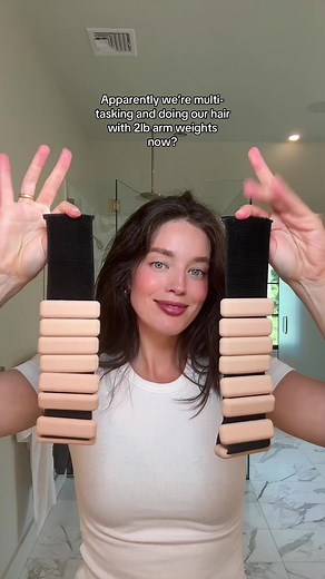 Emily DiDonato Hair: Curling with 2lb Arm Weights