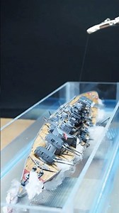 SINKING BISMARCK DIORAMA-Watch Full video☝️☝️#shorts #diorama #resinart #ww2 #resin #battleship #art