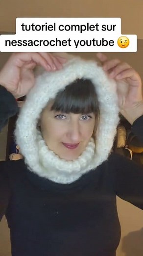 Col capuche tutoriel complet sur nessacrochet youtube 😊🌺 #crochetlove #facebookviral #fashion #knitting #crochetpattern #crochetinspiration #handmade #crochet #tutorial #LidiaCrochetTricot | nessacrochet