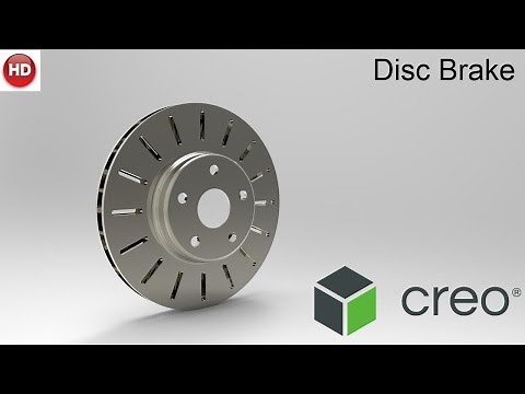 Design a Disc brake in creo parametric.