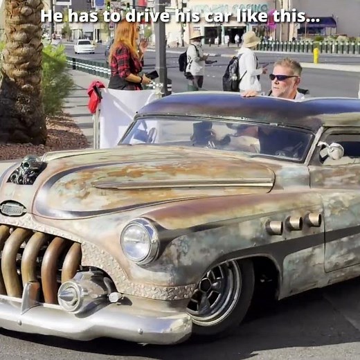 Slick looking lowrider rat rod