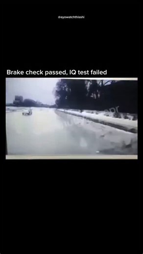 watchthisshiii on Instagram: "Brake check passed, IQ test failed. The car handled the sudden stop perfectly — brakes locked in, tires gripped the road, and the vehicle did exactly what it was designed to do. But the driver? Not so much. Slamming the brakes for no reason, testing fate instead of safety, and forgetting that real roads aren’t race tracks. One wrong move, one innocent driver behind, and this “brake check” could’ve turned into a chain-reaction disaster. The machine proved its enginee
