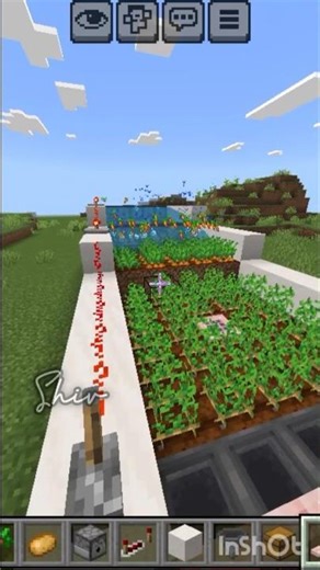 Simple Automatic Wheat Farm In Minecraft! #minecraft #shorts
