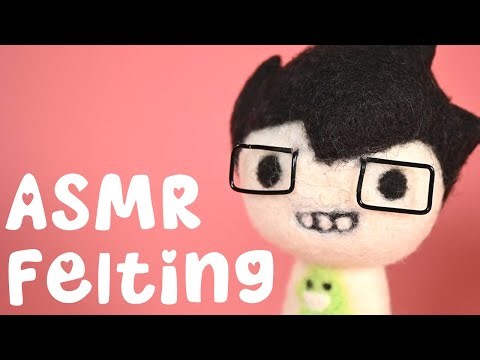 Felting the homestuck beta kids! | ASMR felting (no narration) | Relaxing crafting to fall asleep to