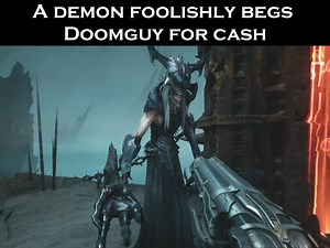 A demon foolishly begs Doomguy for cash.. #doom #gaming #doomthedarkages #doometernal #gaming | BITOY Gaming