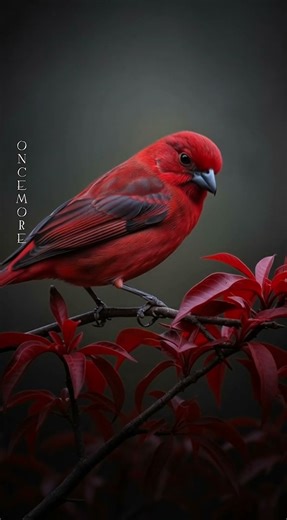 beautiful red bird #birds #shortvideo #nature #birdsong #animals #redbirds #birdsounds