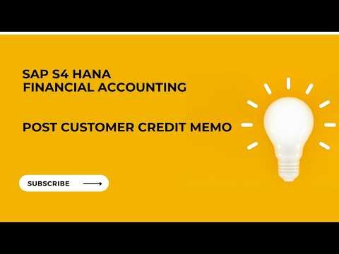 SAP FI - Transaction | Post Customer Credit Memo | Transaction Code - F-27