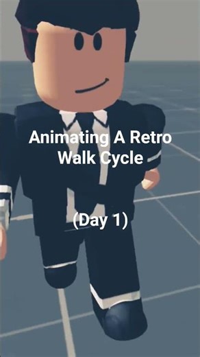 3D Retro Walk Cycle #animation#retro#3D#Roblox