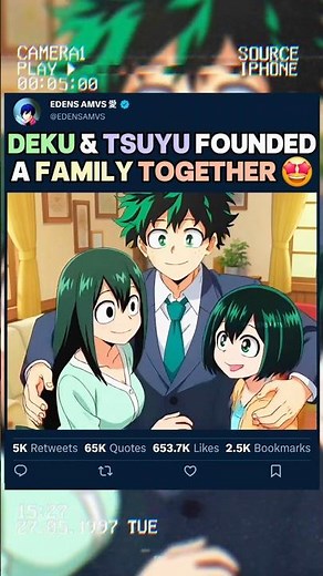 DEKU ET TSUYU ONT FONDÉ UNE FAMILLE ENSEMBLE 😱🤩 | #myheroacademia #edit #amv #mha #bnha