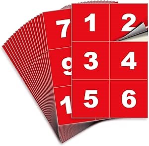 iSYFIX Red Consecutive Number Stickers – 1 to 100, 3-inch, 1 Set – Vinyl Self Adhesive Premium Decal, Ideal for Inventory, Storage, Organizing, Boxes, Bins, Toolbox, Lockers & More, Indoor/Outdoor