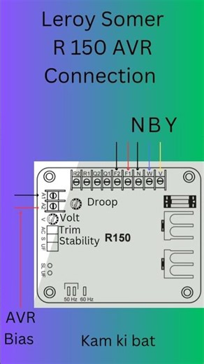 R 150 Avr connection सीखो#education #genset #wiring #knowledge# engineering #automobile #tecnician