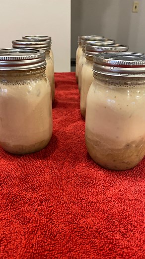 First time canning cream of mushroom soup 🙌🏼 . . Wash and cut the mushrooms. Add 1 stick of butter melt in the pot then add your mushrooms. Once your mushrooms are cooked add 1 cup of flower mix it in. Use 2 quart jars of vegetable broth. Mix and then let come to a boil. Mix in a little heavy cream. Let come to a boil. Add to your jars. . . #homesteadingtiktok #homesteading #homesteadlife #pressurecanning #canningfood #homestead | Cara Jones