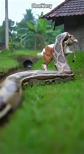 Terrifying Moments! A Goat Is Attacked and Devoured by a Giant Python by the Riverbank.