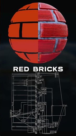 Red Bricks (Procedurally Generated) #3d #blender #b3d