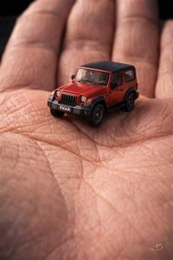 Miniature Mahindra Thar on Human Palm | Extreme Macro Photography #automobile