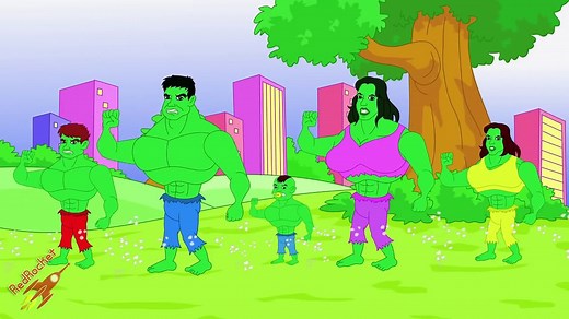 HULK Finger Family Chipmunk Nursery Rhyme | Red Rocket Channel