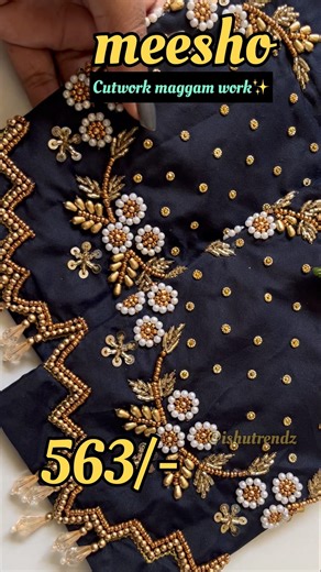 @Meesho Boutique style maggam work blouse|| 563/- only || #shorts #shortsviral