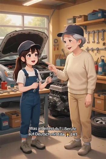 Lerne wichtige Berufe auf Deutsch mit Eda 💛🇩🇪 In diesem Video übst du einfache Sätze zum Thema Arbeit und Berufe und lernst, wie man sagt, was man arbeitet: Ich arbeite als Pilotin. Ich arbeite als Mechanikerin. Ich arbeite als Ärztin. Ich arbeite als Lehrerin. Perfekt für alle, die Deutsch von Null lernen und einfache Alltagssätze über Arbeit und Berufe verstehen und sprechen möchten. ✨ Deutsch für Anfänger ✨ Berufe auf Deutsch lernen ✨ Sprechen im Alltag ✨ Ideal für A1 Lerne Schritt für Sch