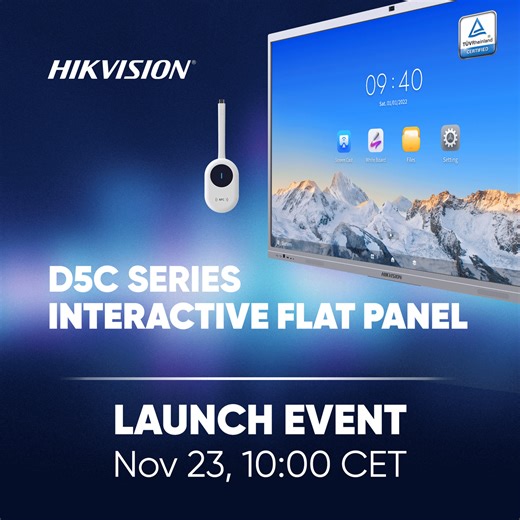 Exciting News Alert! 🚀 The Hikvision D5C Interactive Flat Panel event is NOW LIVE! 🎉🖥️ Dive into the future of interactive displays with the release video. Click the link below to witness innovation at its best! >> https://youtu.be/rDm8I4IyVOU | Hikvision Europe