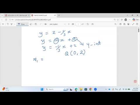 PERPENDICULAR LINES KCSE 2024 MATHS PAPER 1