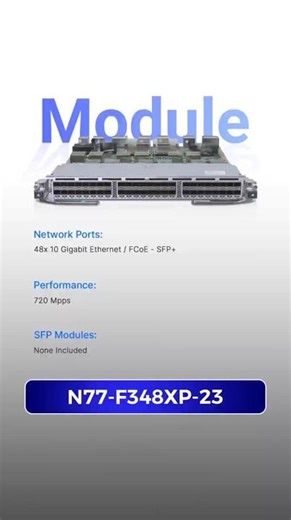 Cisco N77-F348XP-23 Nexus 7700 F3 Series 48x 10GB SFP+ Switch Module #cisco #switch #module #fyp