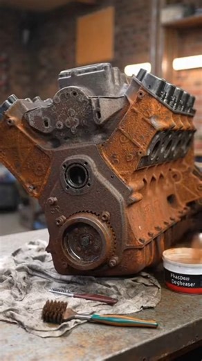Incredible Engine Restoration From Rust to Shine #engine #carrestoration #rusttoshine